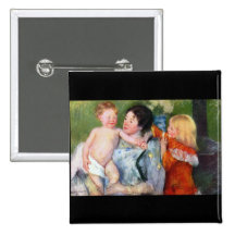 Après le bain par Mary Cassatt Badge
