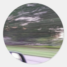 Après-midi étoilé autocollant rond
