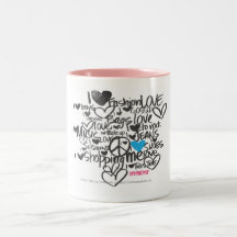 Aqua de graffiti tasse à café