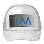 Aqua et initiales simples de noir casquettes