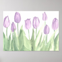 Aquarelle de ressort de jardin d'agrément de tulip posters