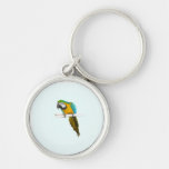 Ara de bleu et d'or porte-clefs