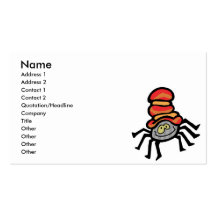 araignée de danse avec la copie de chapeau modèle de carte de visite