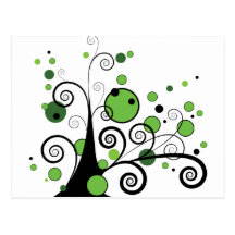 Arbre abstrait cartes postales
