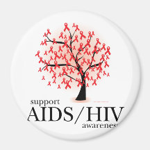 Arbre d'AIDS/HIV Aimant Pour Réfrigérateur