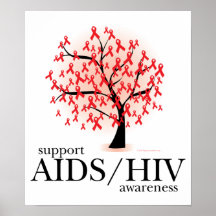 Arbre d'AIDS/HIV Poster