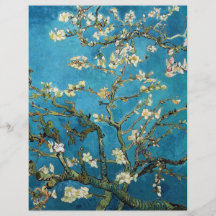Arbre d'amande de floraison, Vincent van Gogh. Prospectus Avec Motif