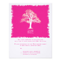 Arbre de carte- de réponse de bat mitzvah de la vi invitations