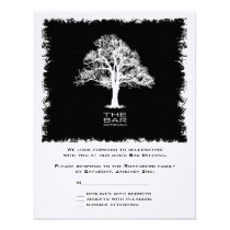 Arbre de carte- de réponse de Mitzvah de barre de  invitations