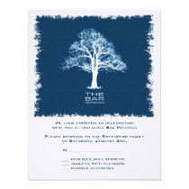 Arbre de carte- de réponse de Mitzvah de barre de  invitations