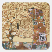 Arbre de Gustav Klimt de la vie Sticker Carré