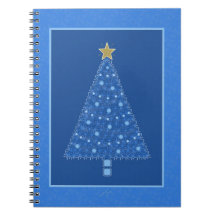 Arbre de Noël bleu Carnet À Spirale