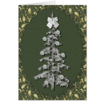 Arbre de Noël de dentelle de pays Carte De Vœux