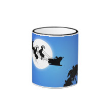 Arbre de Noël tropical du père noël Tasse