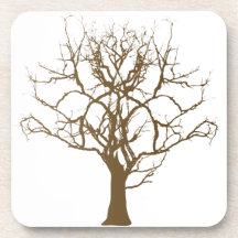 arbre dénudé tree comptant dessous-de-verre