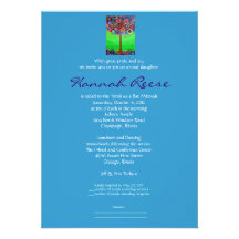 Arbre des invitations de B'Nai Mitzvah de batte de