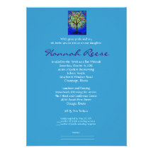 Arbre des invitations de B'Nai Mitzvah de batte de