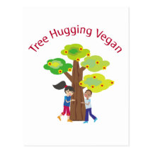 Arbre étreignant le végétalien cartes postales