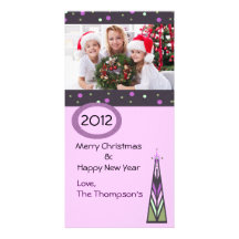 Arbre moderne de carte photo de Noël Carte Avec Photo