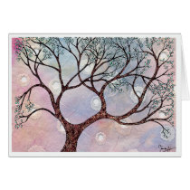 Arbre sur le vélin avec le fond d'aquarelle