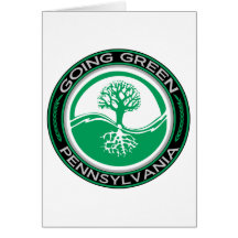 Arbre vert allant Pennsylvanie Cartes De Vœux