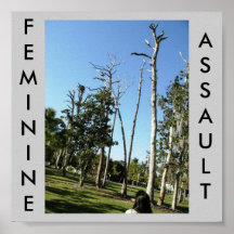 Arbres féminins d'affiche de nature d'assaut
