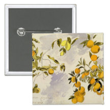 Arbres oranges, 1863 (la semaine, graphite fini à  pin's avec agrafe