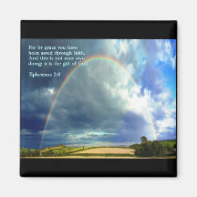 Arc-en-ciel de 2:8 d'Ephesians Aimants