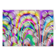 Arc-en-ciel de Bubblegum Cartes De Vœux