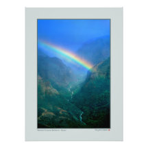Arc-en-ciel de canyon de Waimai - Kauai Tirage Photo