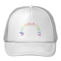 Arc-en-ciel de demi-cercle de personnel de musique casquette