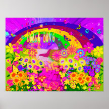Arc-en-ciel des fleurs posters