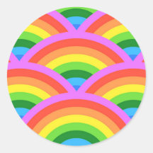 Arc-en-ciel heureux autocollants