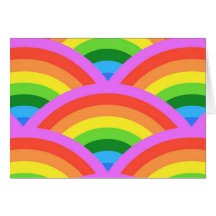 Arc-en-ciel heureux carte de vœux