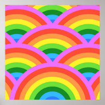 Arc-en-ciel heureux posters
