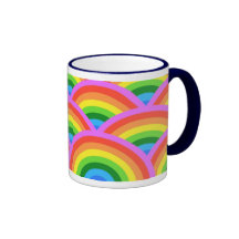 Arc-en-ciel heureux tasse à café