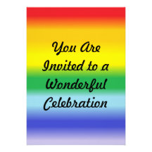 Arc-en-ciel v1 cartons d'invitation personnalisés