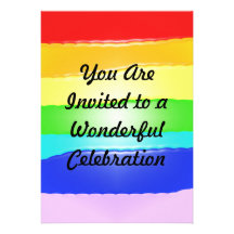Arc-en-ciel v2 cartons d'invitation personnalisés