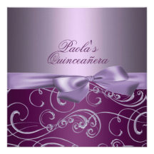 Arcs de pourpre et invitation de Quinceañera de re