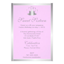 Argent d'or de sweet sixteen/invitation rose de di