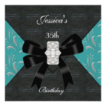 Argent noir turquoise trente-cinquième d'invitatio