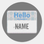 Argyle Hello Mijn Naam is, NAAM Stickers
