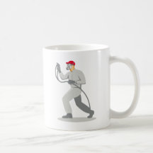 arme à feu de peinture de pulvérisation de peintre tasse à café