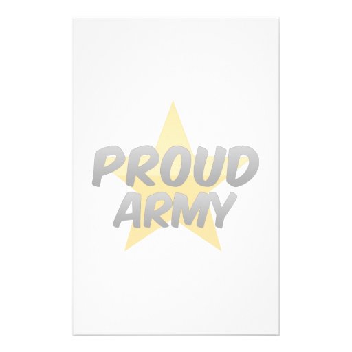Armée fière motifs pour papier à lettre