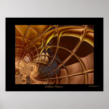Armure d'or d'art abstrait de Digitals d'affiche