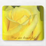 Arrêtez et sentez le Rose__Mousepad Tapis De Souris