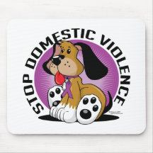Arrêtez le chien de violence familiale tapis de souris