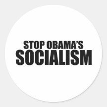 ARRÊTEZ LE SOCIALISME D'OBAMA ADHÉSIF ROND