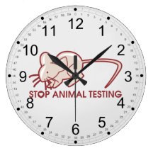Arrêtez l'expérimentation animale horloges murales