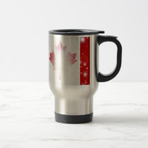Arrière - plan canadien de drapeau tasse à café